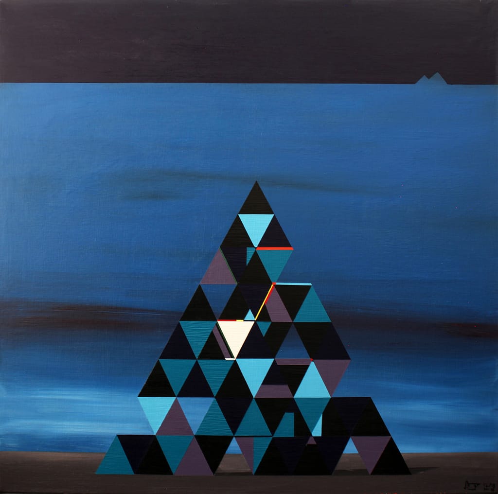 RGB blue (RGB series), 2019, 80 x 80 cm, acrylics on canvas - AVAILABLE
