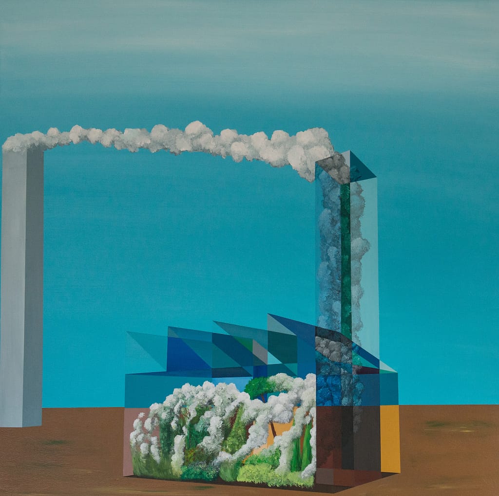 Power Plant, 2020, 100 x 100 cm, acrylics on canvas - AVAILABLE