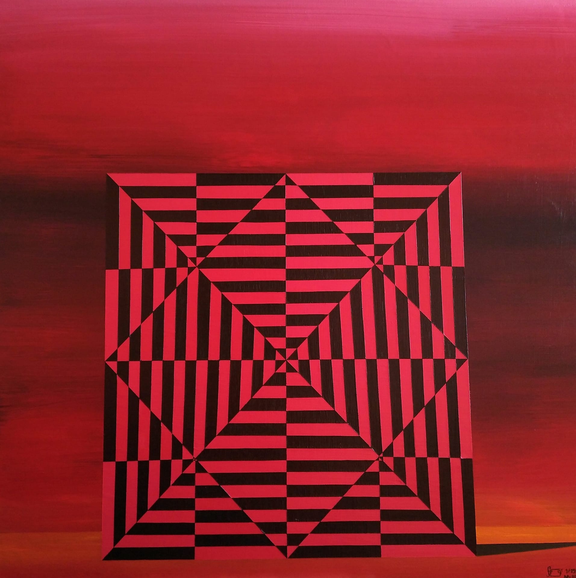 RGB Red (RGB series), 2019, 80 x 80 cm, acrylics on canvas - AVAILABLE